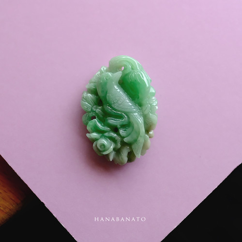 翡翠彫刻『HANABANATO』98158 | 翡翠専門店 ジョイテック