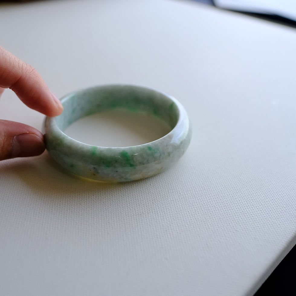 サムネイル： 翡翠バングル 61.1mm『WAKAKUSA 』99534 | Jadeite Bangleの複製