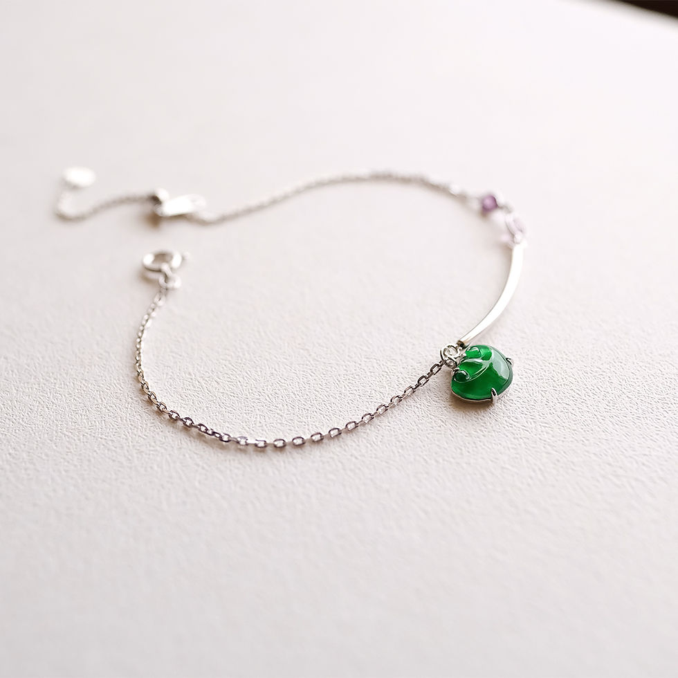 Thumbnail: 翡翠ブレスレット『IMPERIAL NYOI BRACELET』99013/No.874