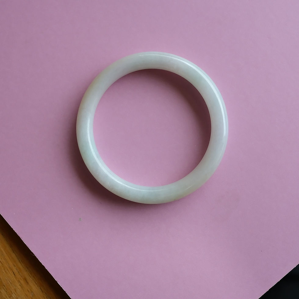 サムネイル： 翡翠バングル 50.8mm『TSUKI SHIZUKU』99514 | Jadeite Bangle