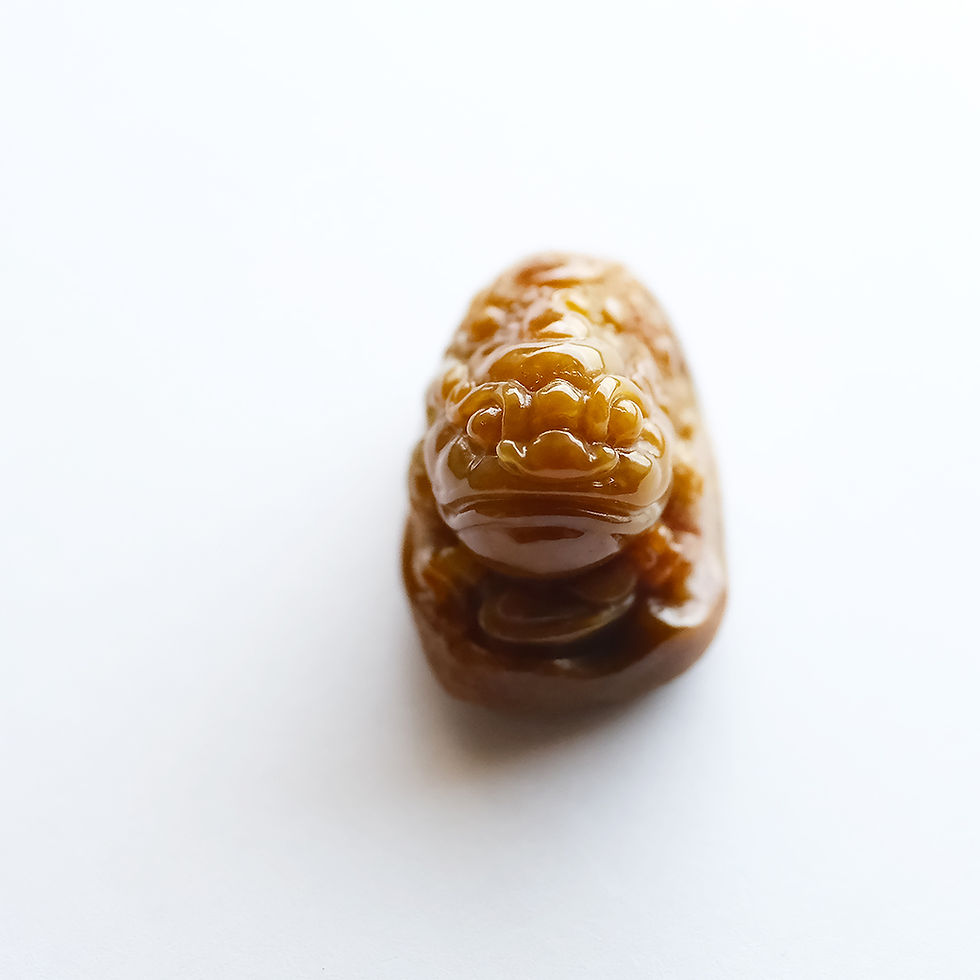 Thumbnail: 翡翠彫刻/置物【BABY THREE LEGS FROG】98322
