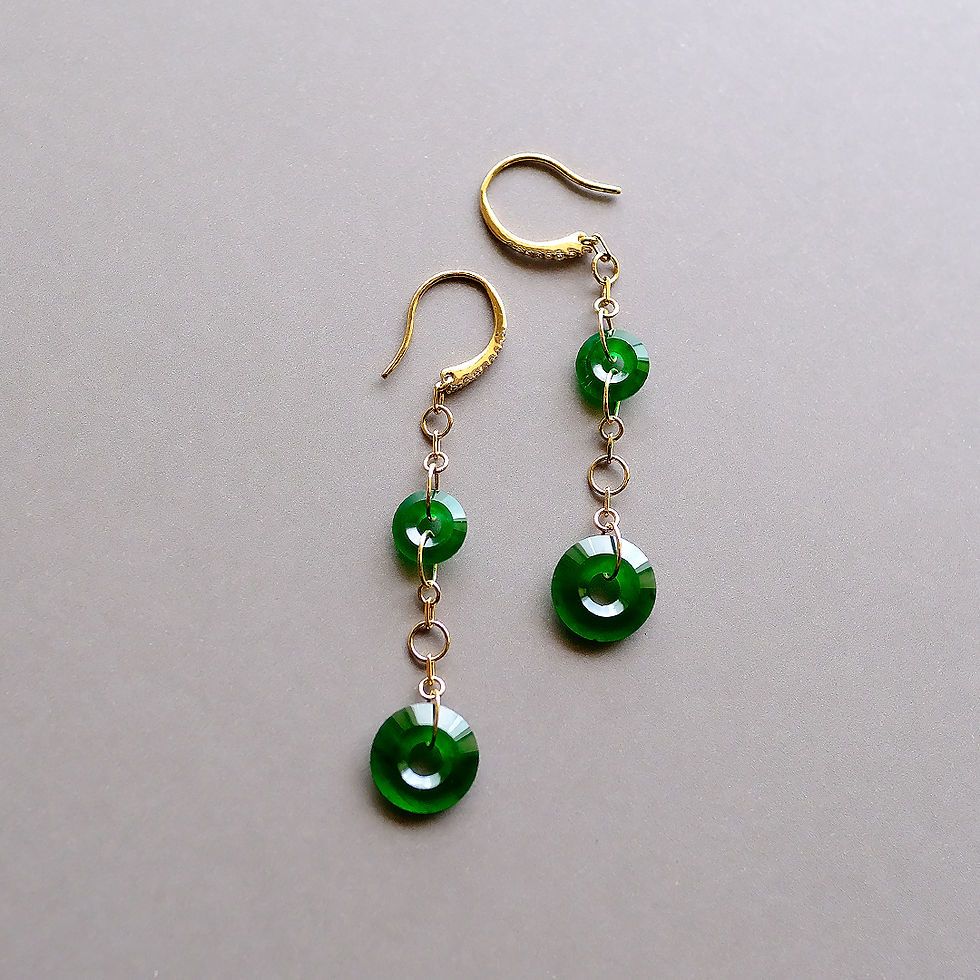 縮圖：翡翠ピアス【IMPERIAL EVER GREEN ETERNAL】 97846