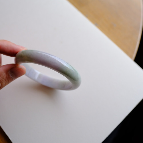 翡翠バングル 57.8mm『FUJIKASUMI』99568 | Jadeite Bangle | 翡翠専門