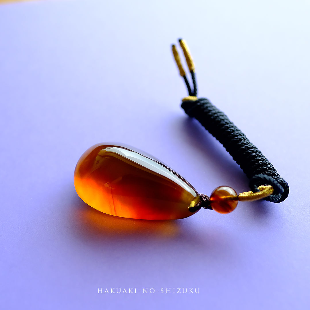琥珀ネックレス【HAKUAKI NO SHIZUKU】k-p023