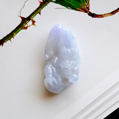 翡翠彫刻 【LAVENDER DRAGON】96007 | 翡翠専門店 ジョイテック