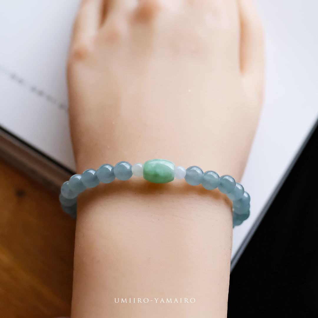 翡翠ブレスレット『UMIIRO-YAMAIRO』98737