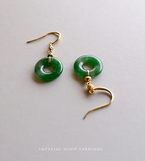 翡翠ピアス 【IMPERIAL HOOP EARRINGS】 95210 | 翡翠専門店 ジョイテック