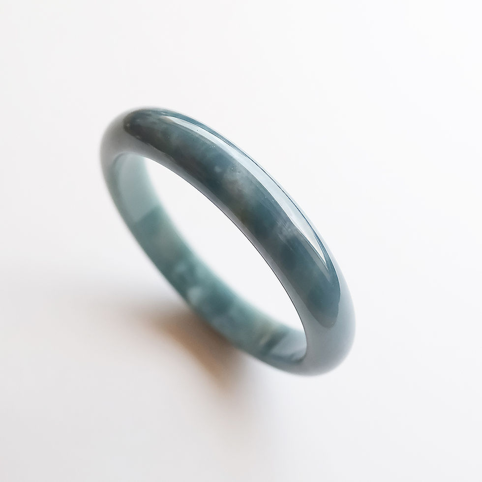 Thumbnail: 翡翠バングル 59.7mm【OCEAN】59.7mm 95784