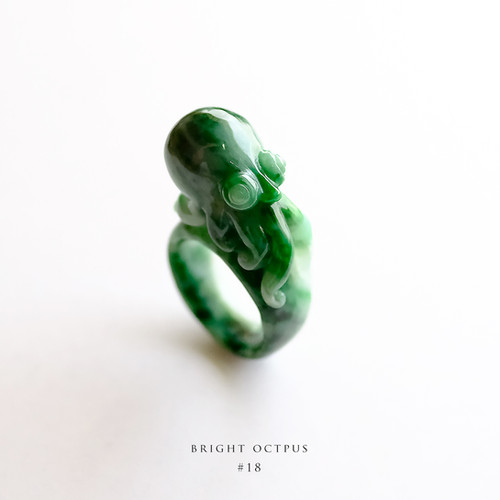 翡翠リング『BRIGHT OCTOPUS』#18 98336 | 翡翠専門店 ジョイテック