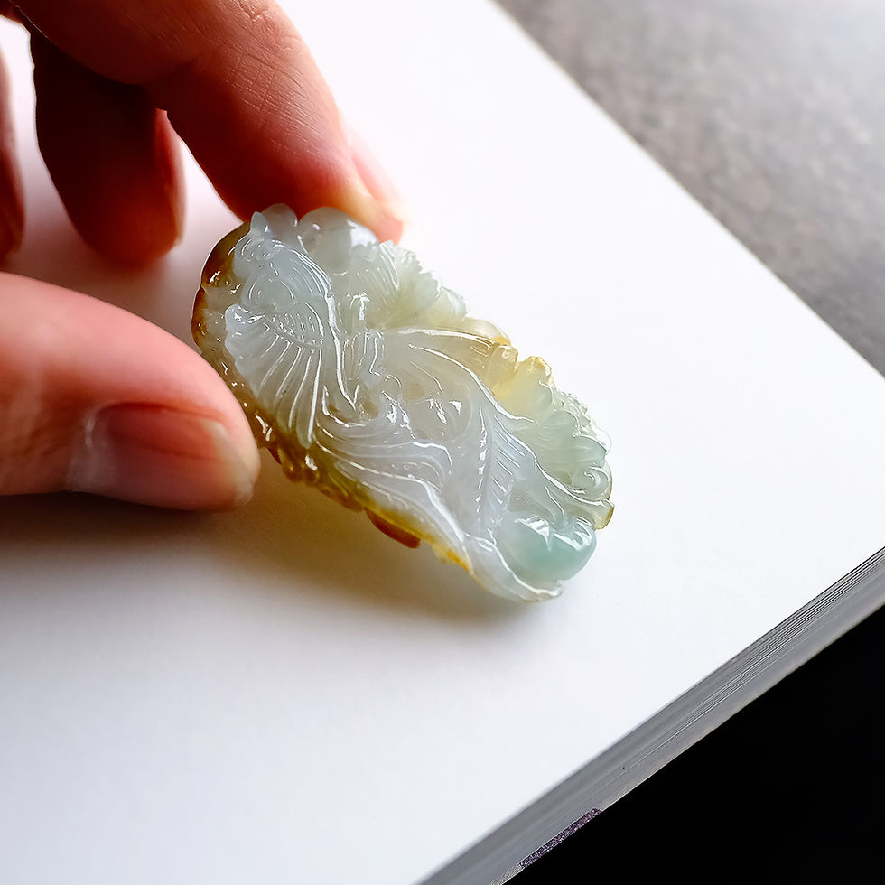 翡翠彫刻『BURMESE PHOENIX』98618 | 翡翠専門店 ジョイテック