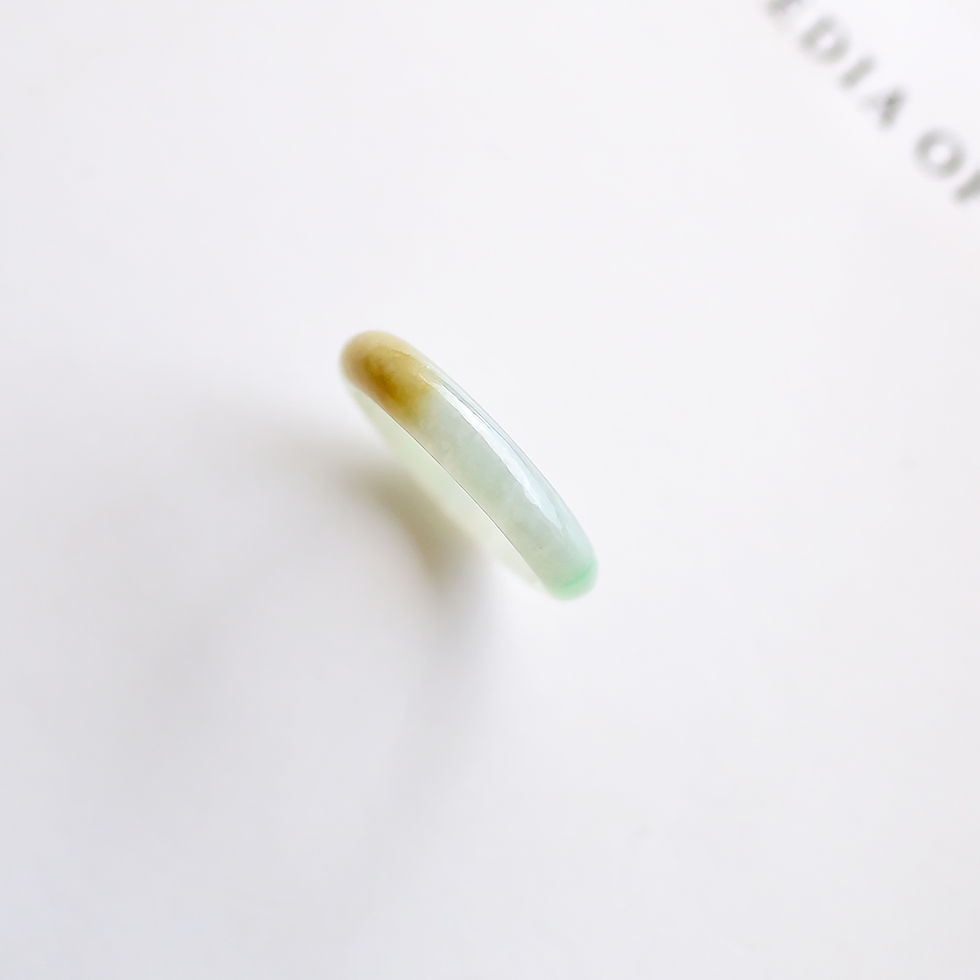 Thumbnail: 翡翠リング #17【THREE COLOR FORTUNE RING】97491