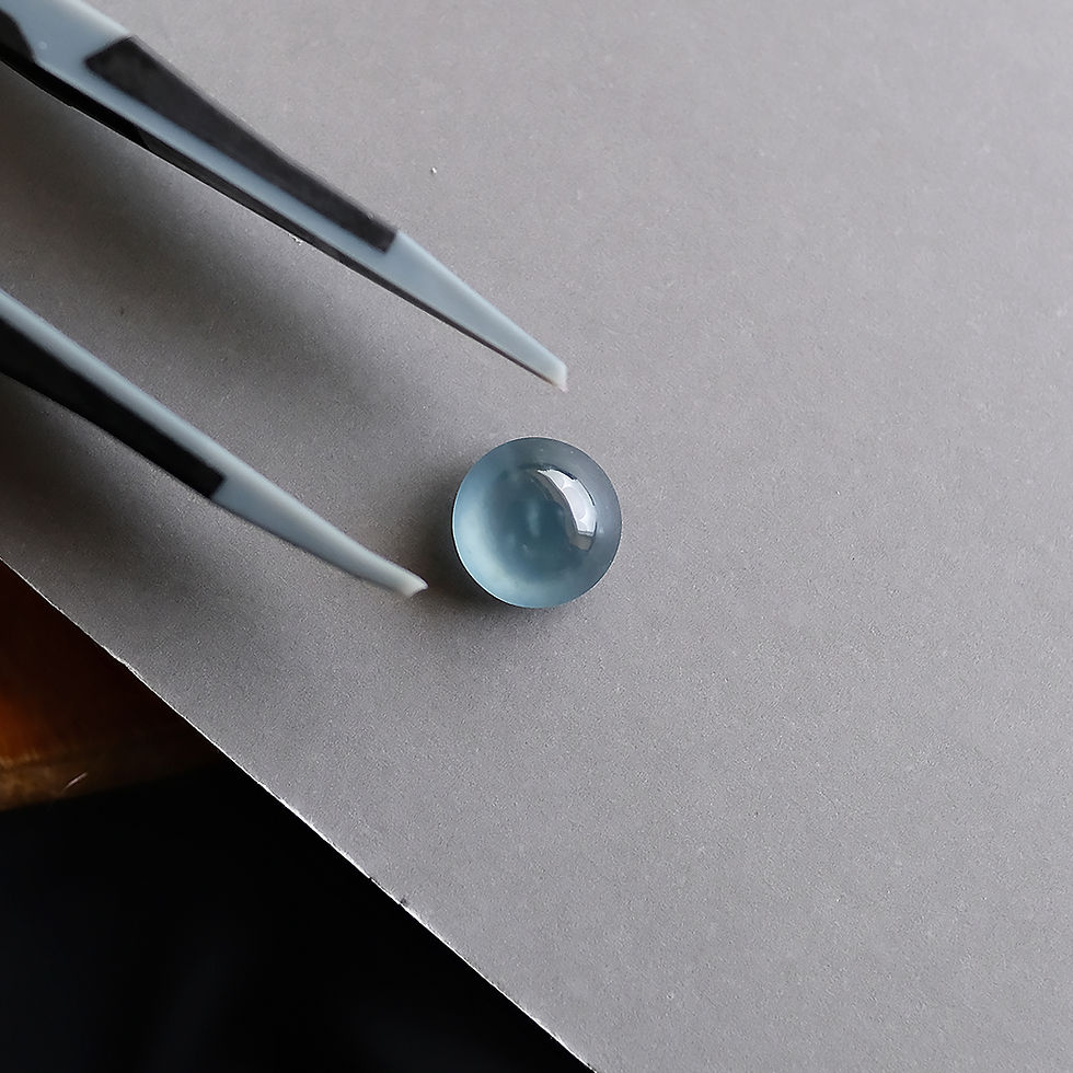 Thumbnail: 翡翠ルース【GLASSY BLUE OCEAN】2.74ct 98309