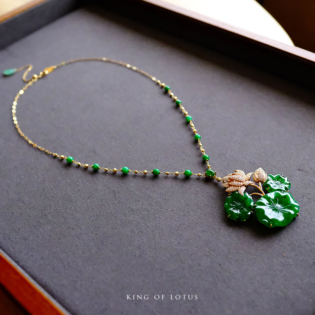 翡翠ネックレス【KING OF LOTUS】95861/B-75