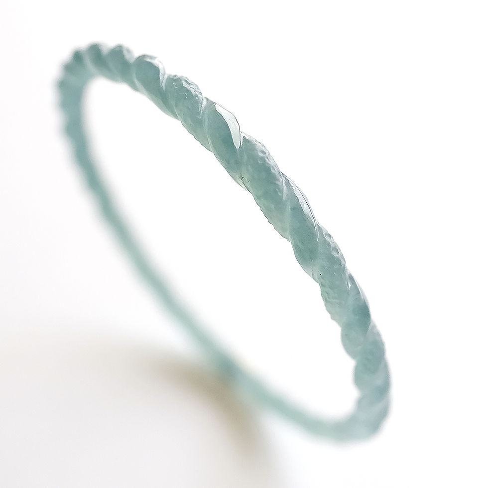 Thumbnail: 翡翠バングル  58.2mm【WAVE】 98210