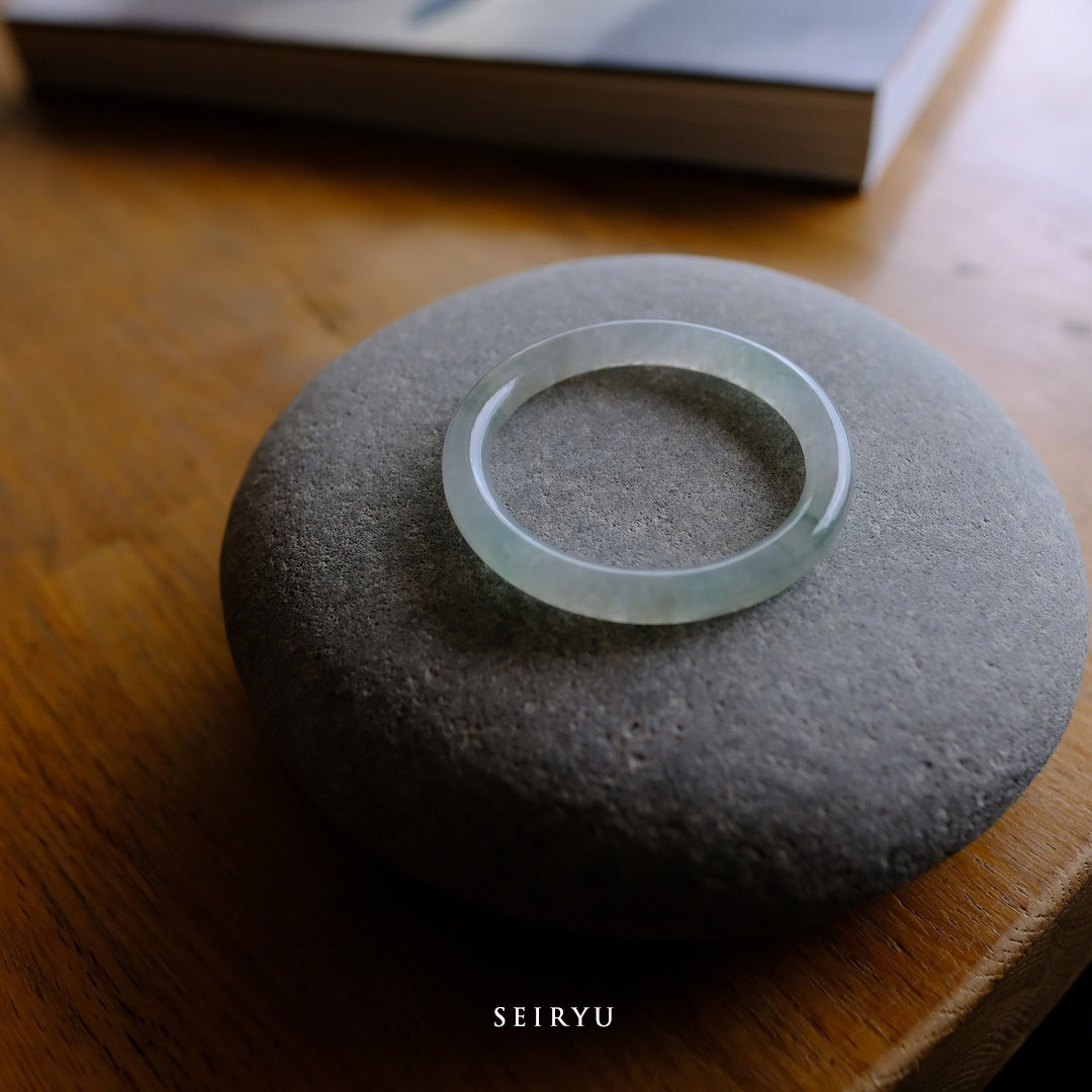 翡翠バングル 41.2mm『SEIRYU』99567| Jadeite Bangle