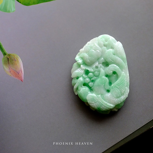翡翠彫刻『PHOENIX HEAVEN』98448 | 翡翠専門店 ジョイテック