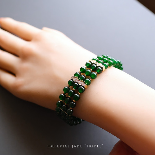 翡翠ブレスレット『IMPERIAL JADE “TRIPLE”』99118/No.788 | 翡翠専門