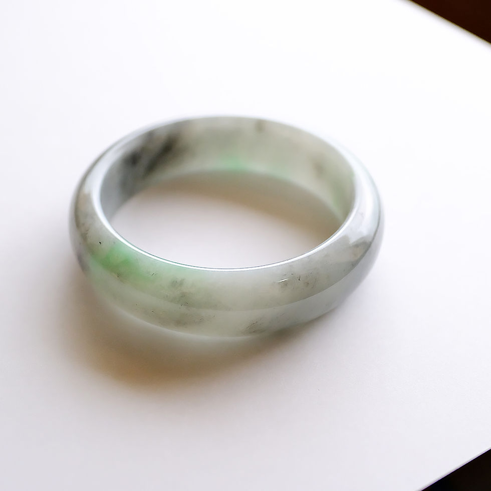 サムネイル： 翡翠バングル【MOUNTAINS】58.8mm 97240