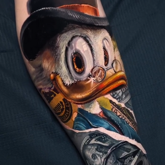 Scrooge McDuck | Straight Lines Tattoo