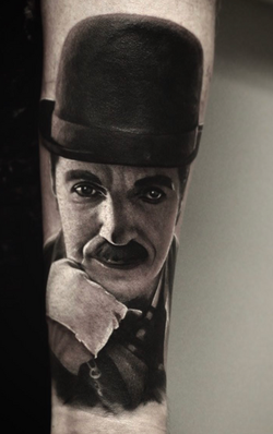 charlie chaplin tattoo