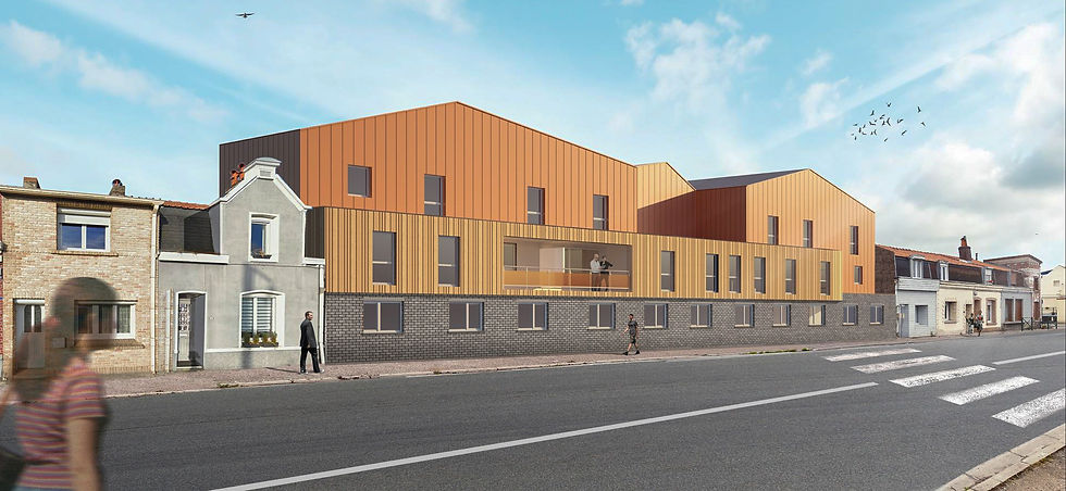 Construction de 12 logements collectifs à Coulogne menée par Flandre Opale Habitat sous la maîtrise d'œuvre de Gexpertise 