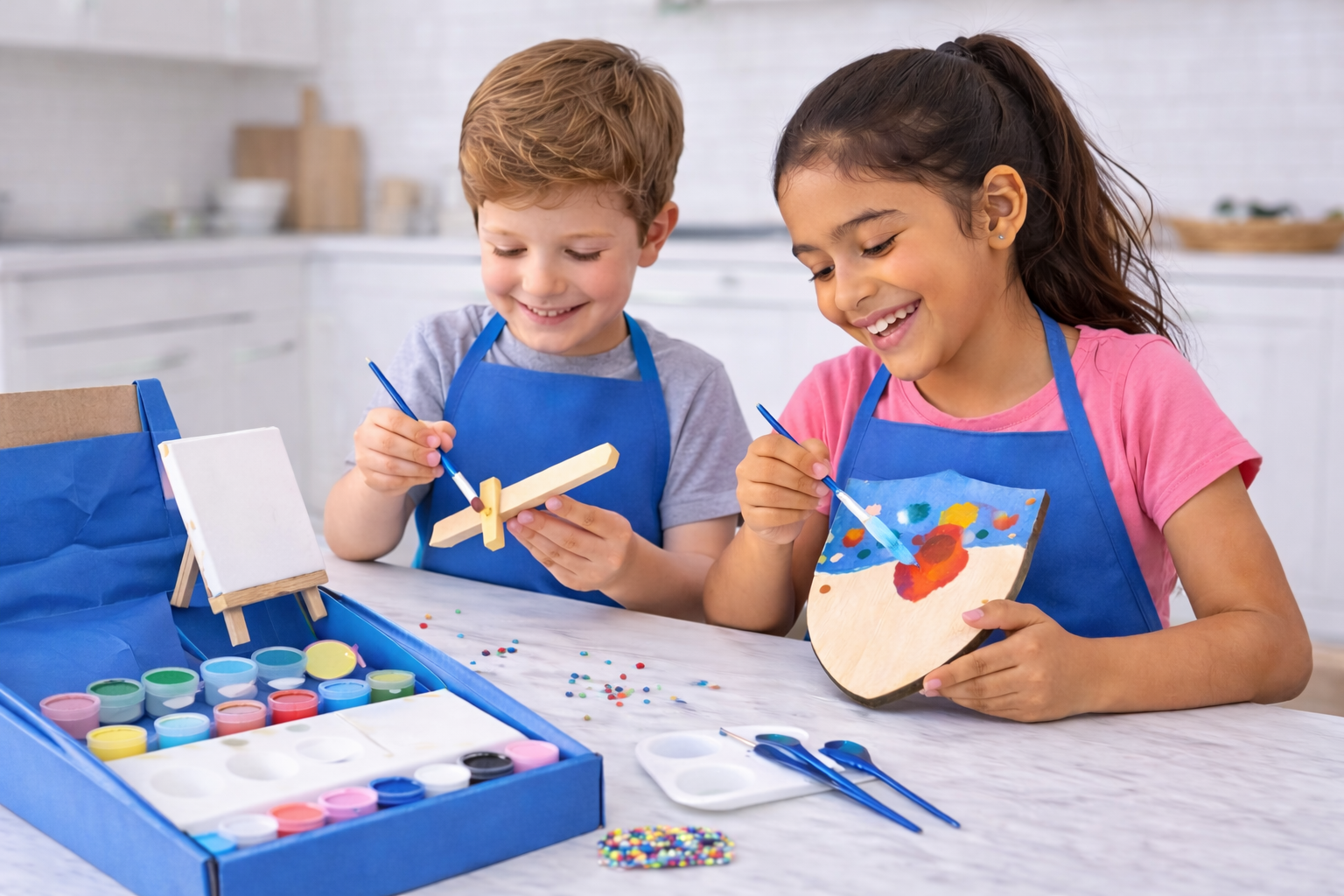 Kids Creative Craft Box – Paint Your Own Sword & Canvas Kit (Ages 5–12)