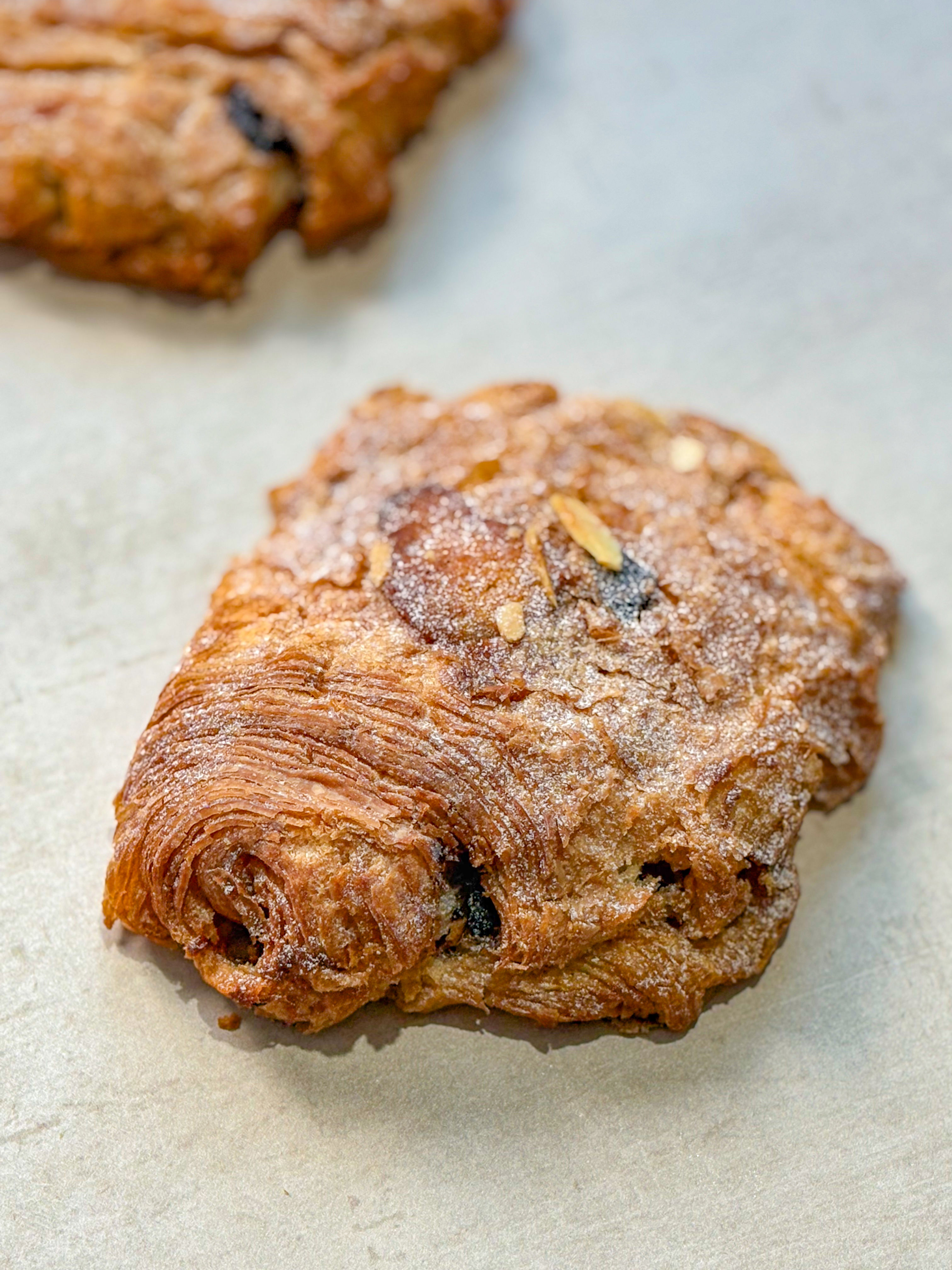 Pain au Chocolat aux Amandes - Pain au chocolat filled with almond cream. Made by Gatineau, Artisan bakery in Oxford.