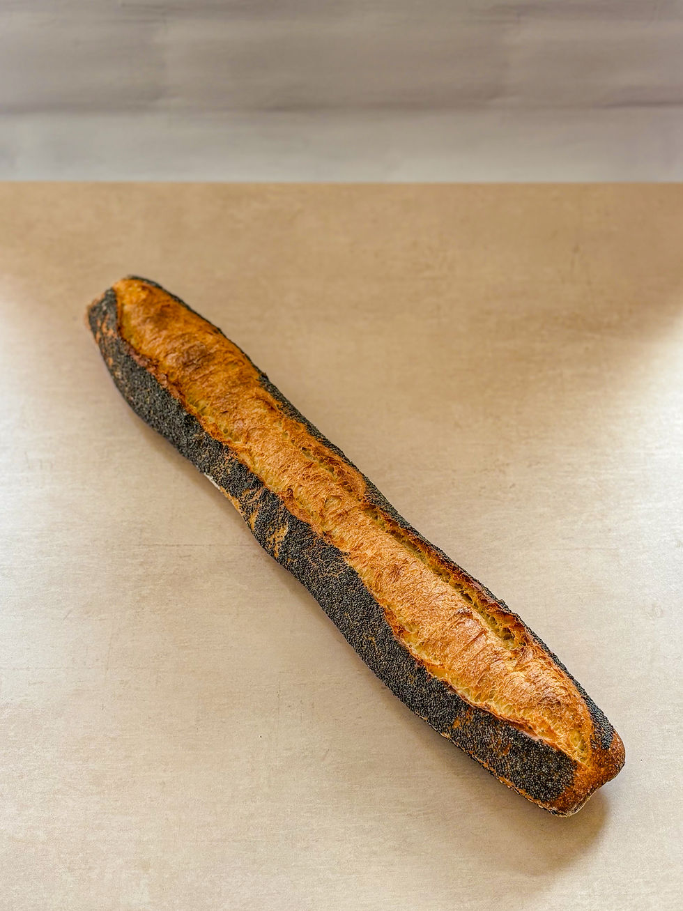 Baguette Poppy Seed is crafted from 100% French wheat flour - French Baguettes in Oxford