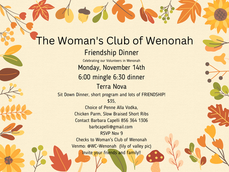 Annual Friendship Dinner at Terra Nova!