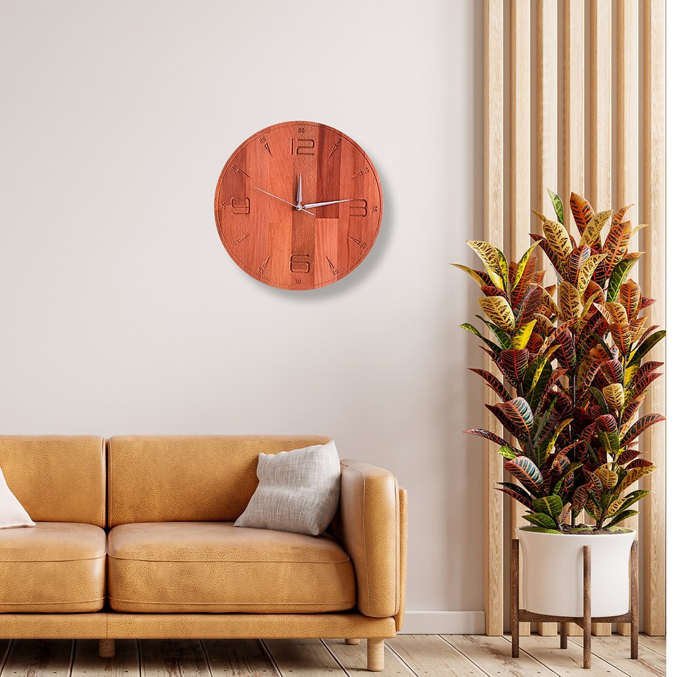 Thumbnail: Round Wooden Wall Clock