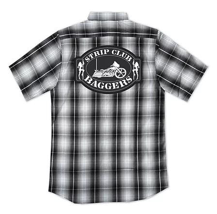 トップス Tech Work Shirts L/S Gun club Plaids Flannel - Gun Metal – Tobacco Motorwear