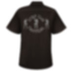 The rear of a black shirt showcasing the text "Strip Club Choppers" prominently