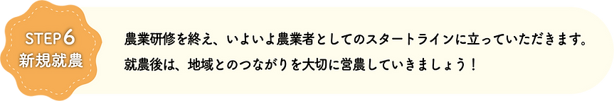 STEP6:新規就農