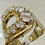 Miniatura: Anillo herradura brillantes 10k
