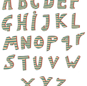 Hand rendered alphabet 2