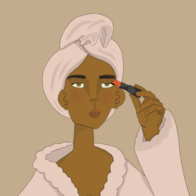 Lipstick woman
