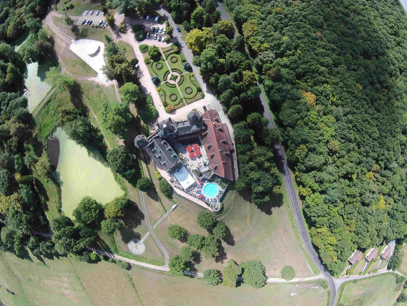 Aerial photo - Classic Fairytale Chateau wedding venue near Vichy