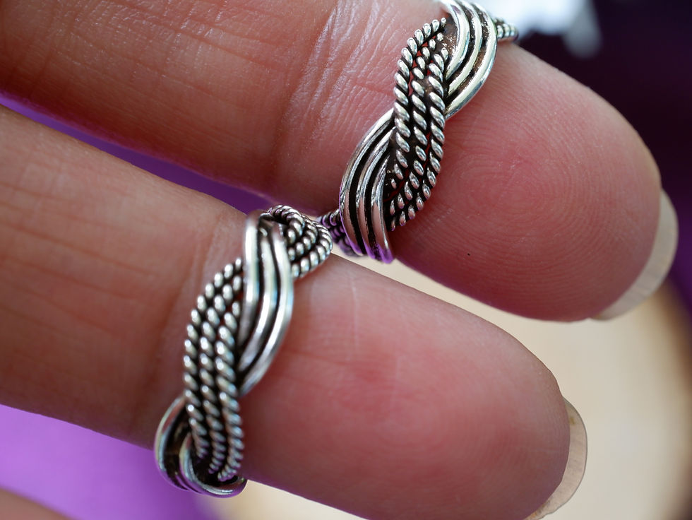 925 Sterling Silver Toe Ring Designer Rope