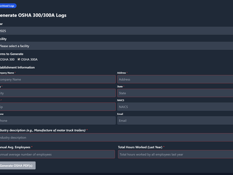 Now Live: OSHA 300/300A Log Generation from Your Incident Reports..
