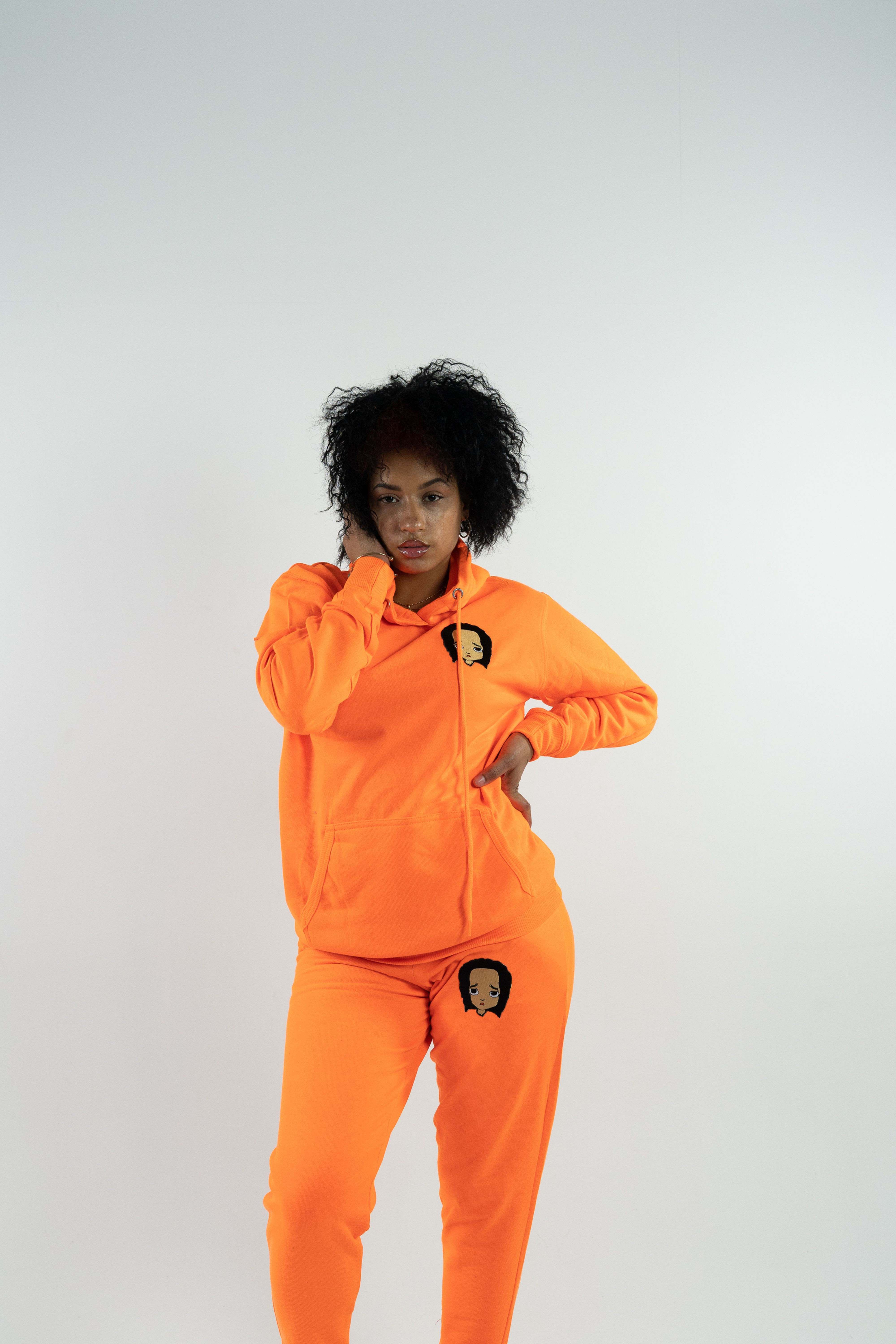 Neon Orange Sweatsuit