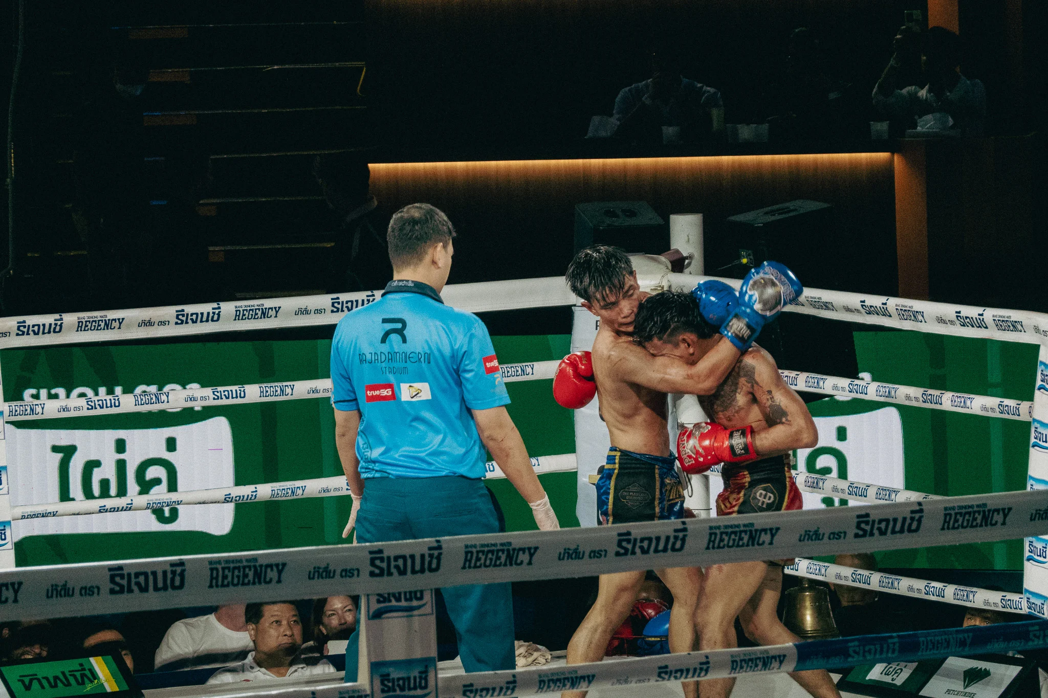 Muay Thai Fighters in combat in the ring