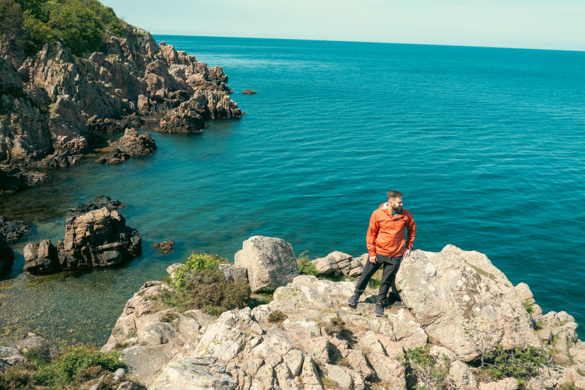Doug on top of the rocks over looking the North Sea in the Kullaberg national preserve