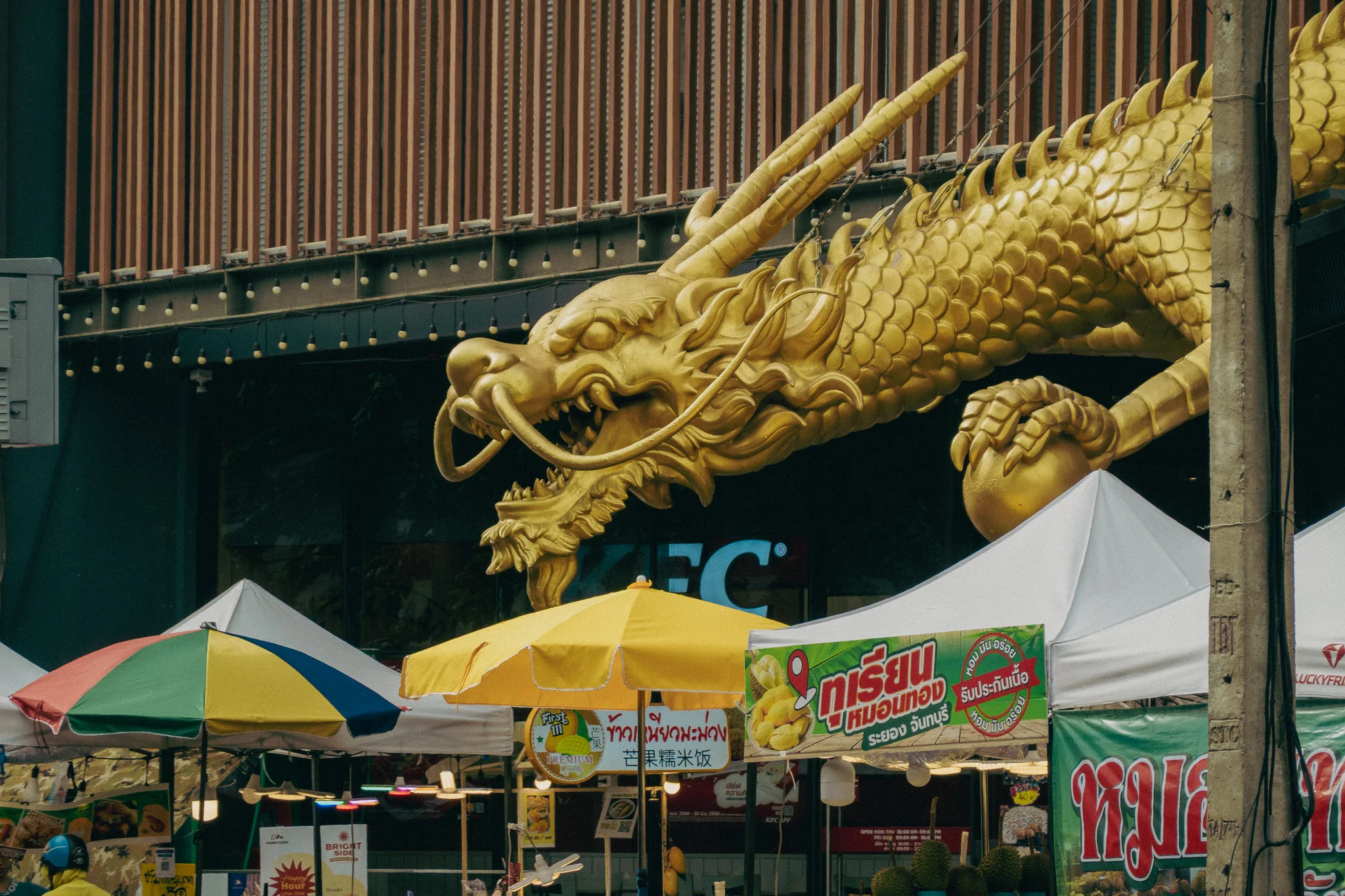 Golden Dragon sculpture in Bangkok