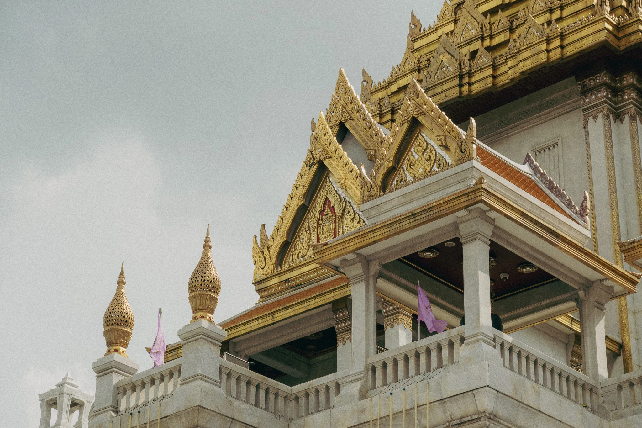 Traditional Thai golden arches at a temple