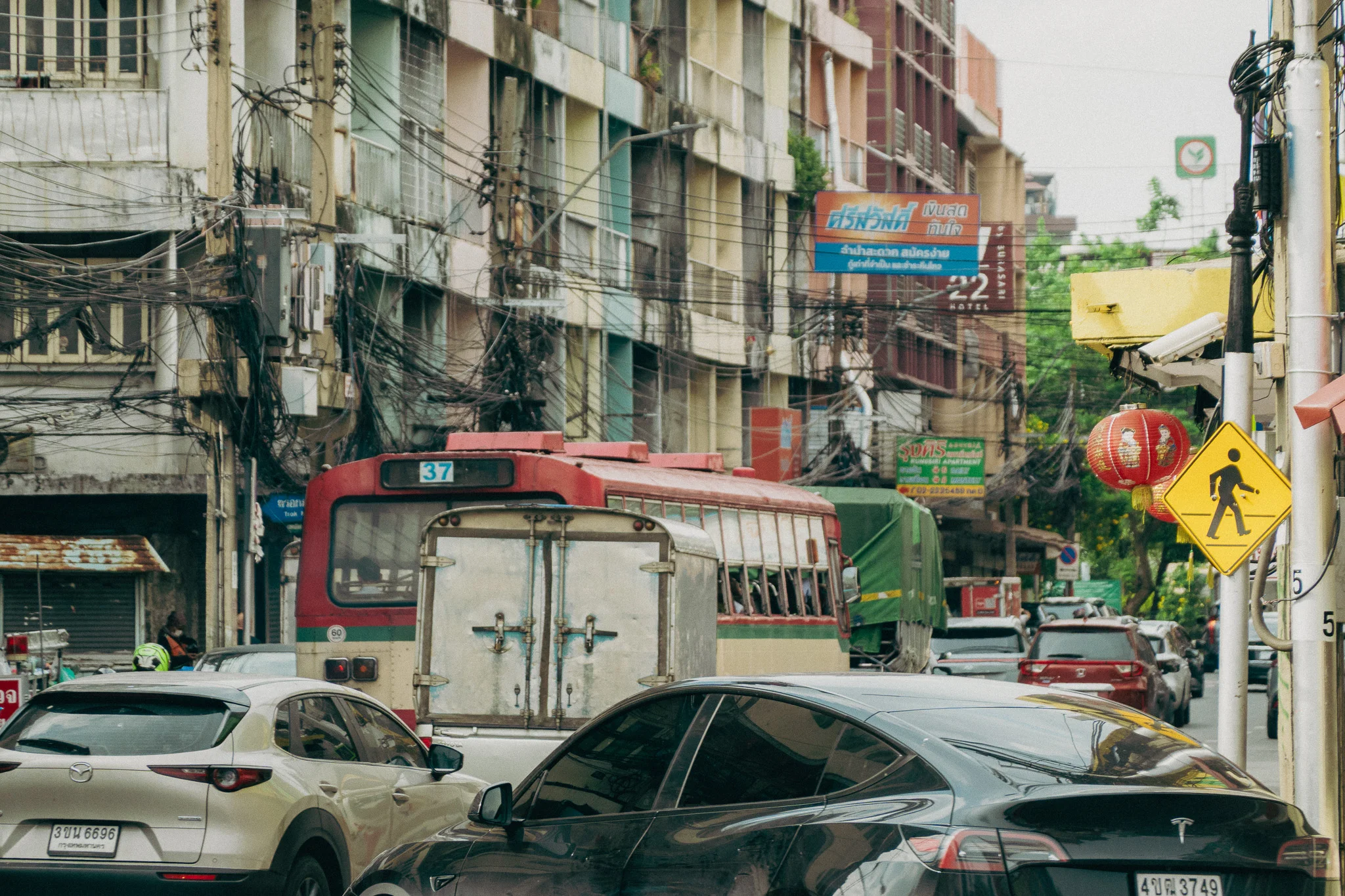 City traffic in Bangkok Thailand