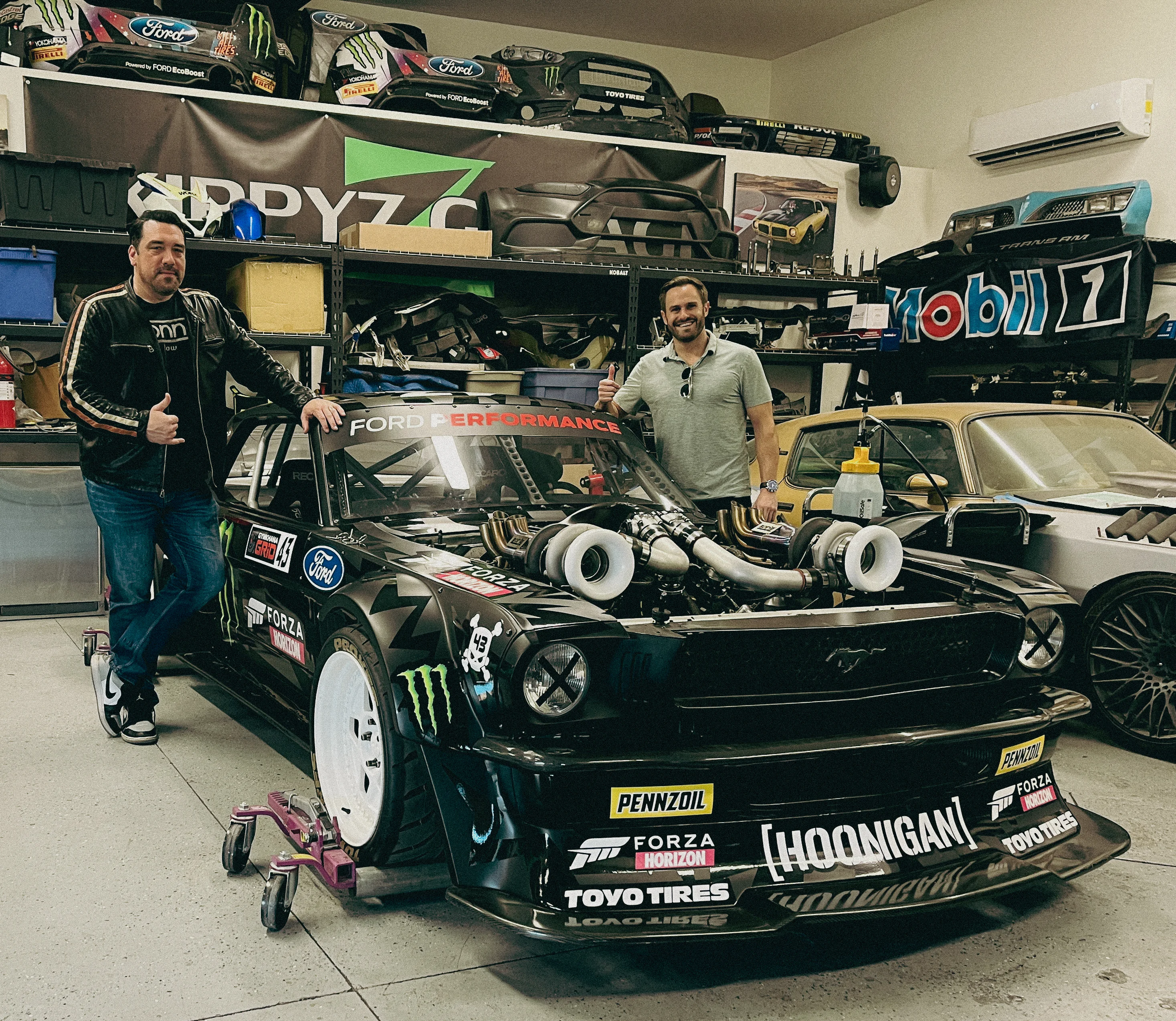 Checking out Ken Block's Hoonicorn in person with my buddy Chris!