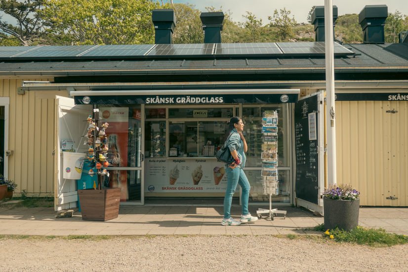 An ice cream shop at a rest area in the Kullaberg national preserve