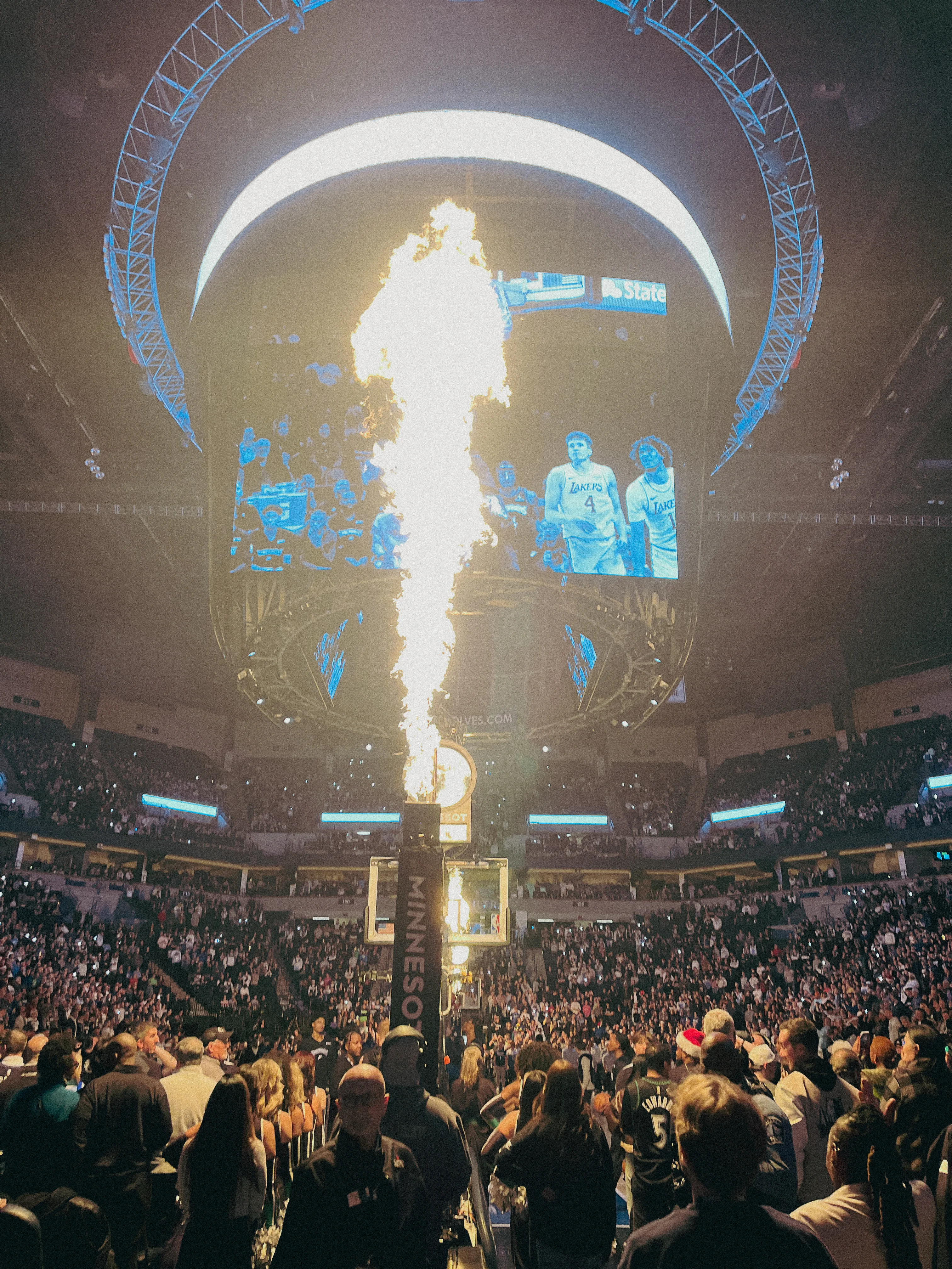 Minnesota Timberwolves vs. New York Knicks pre-game intro.