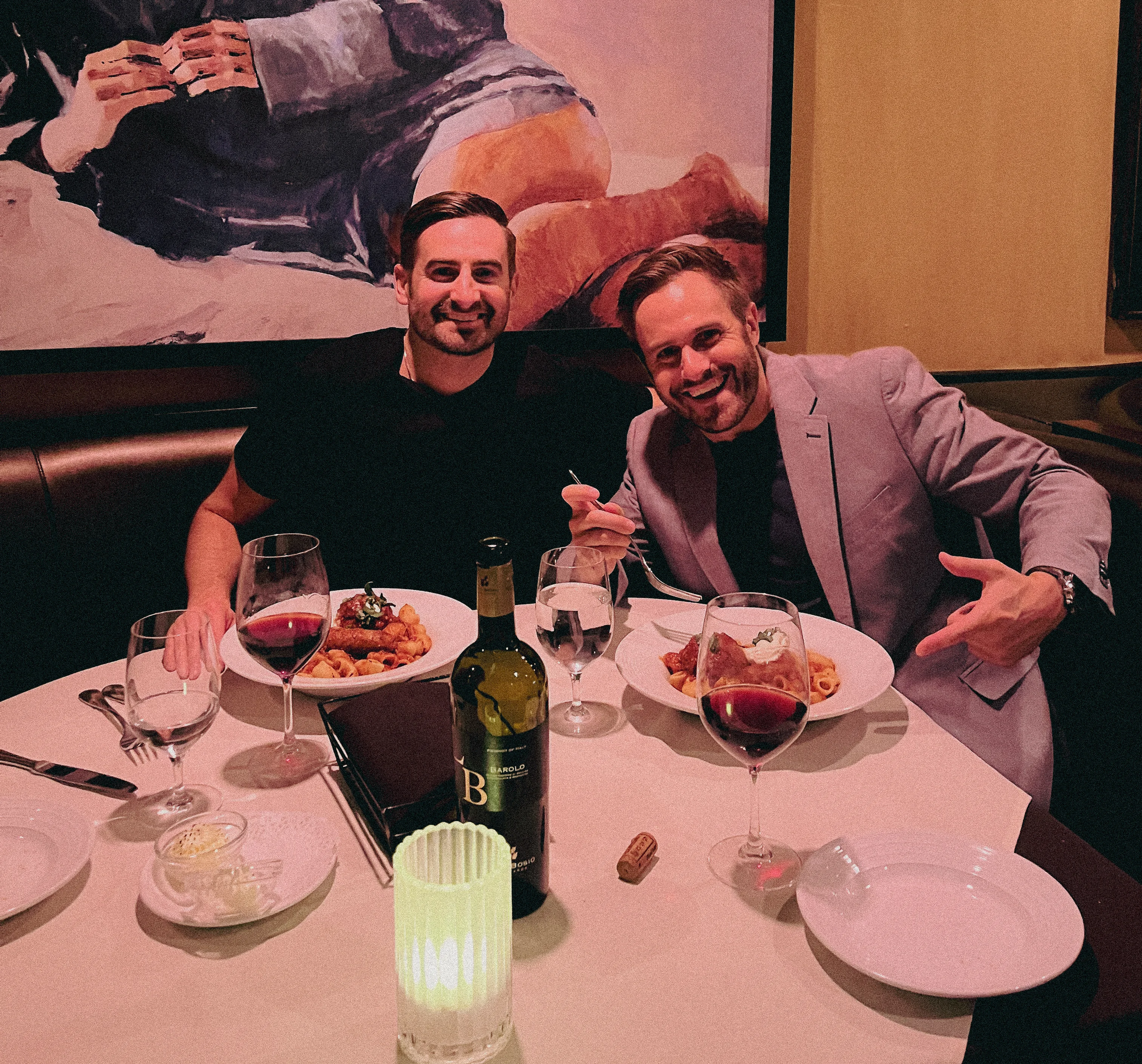 Dinner with my brother Greg at the famous Piero's Italian restaurant in Las Vegas