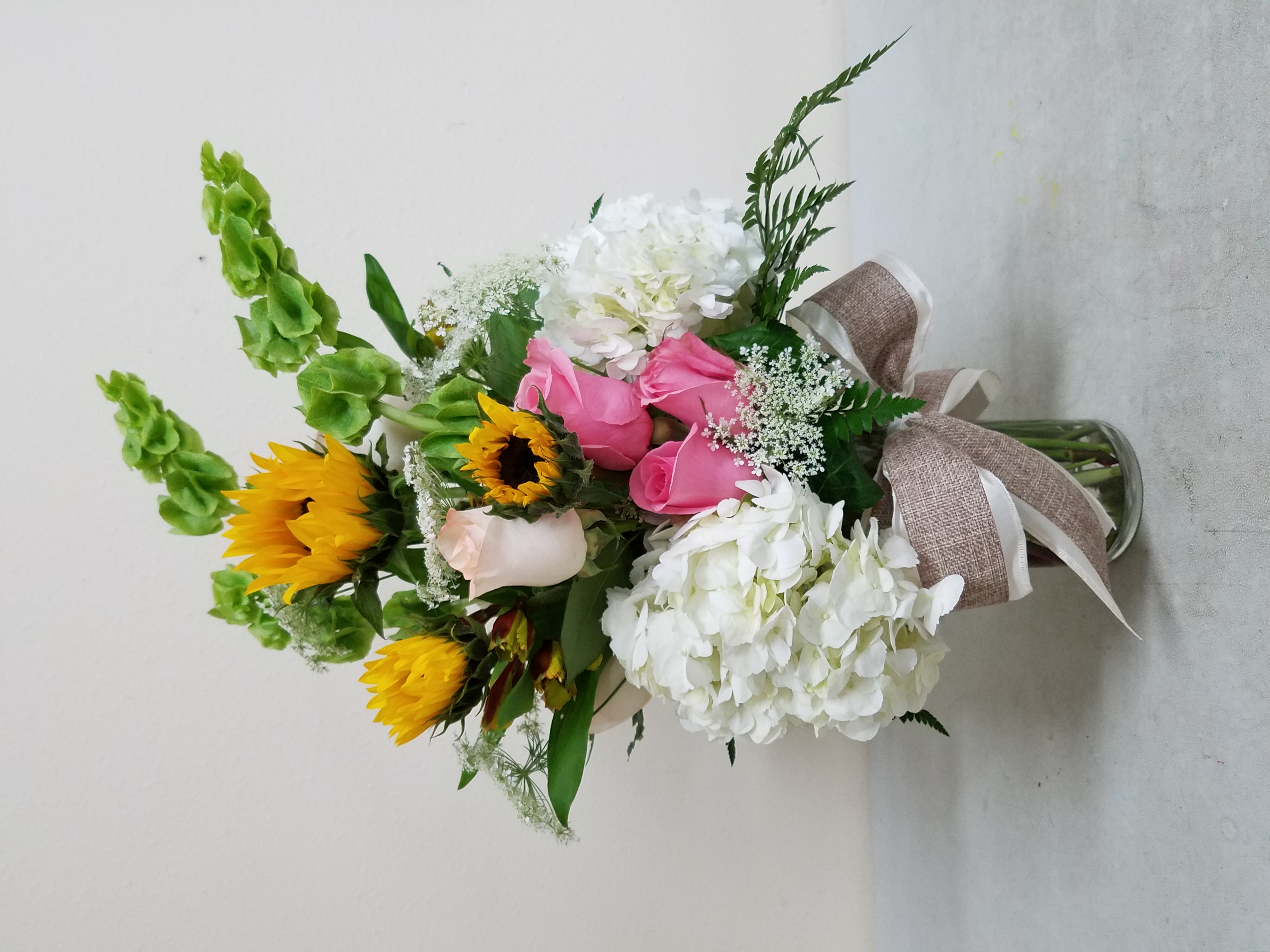 Sunflower & Hydrangea Arrangment